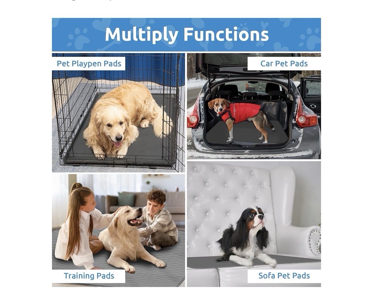 48×65 Waterproof Machine Washable Pet Pad Cool Shields Kennels Cover Couch Bed