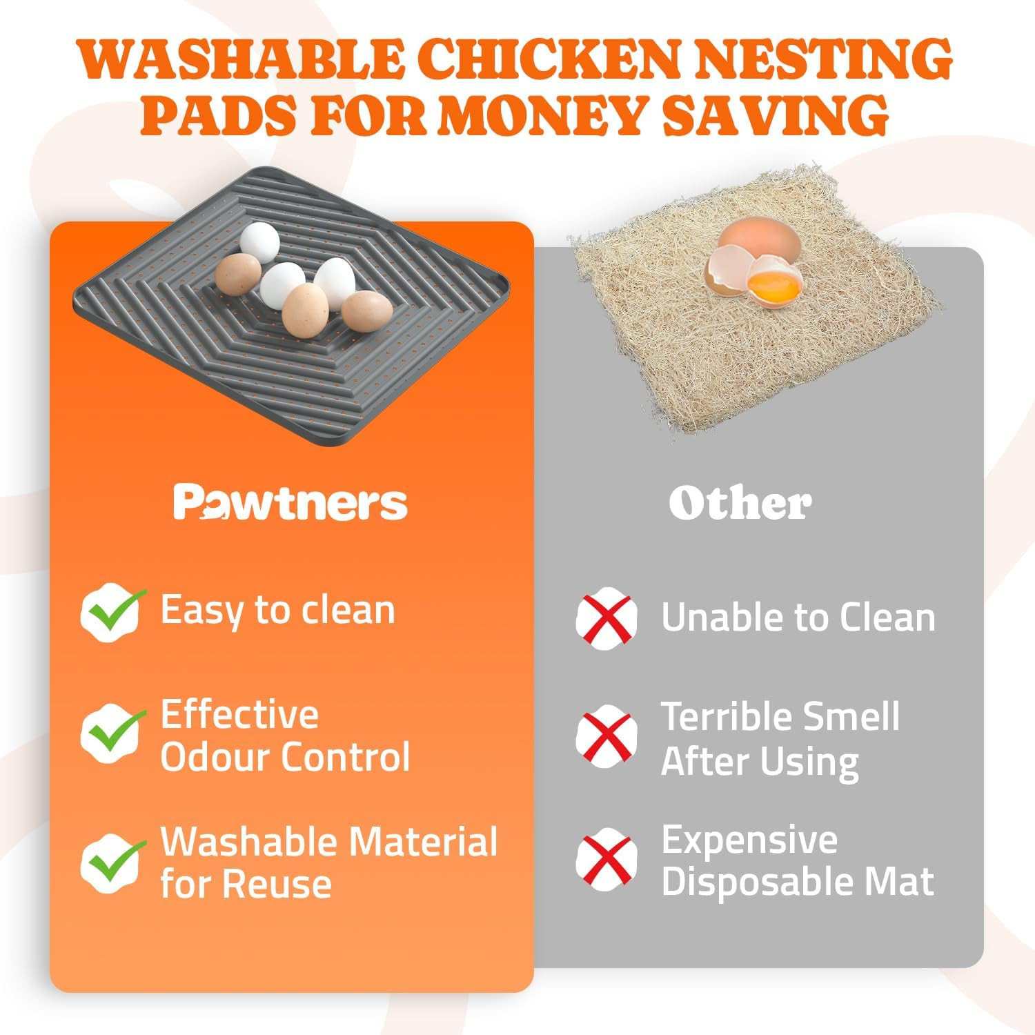 Nesting Pads for Chicken Coop: Nesting Box Pads for Chicken Coop Bedding, Washab