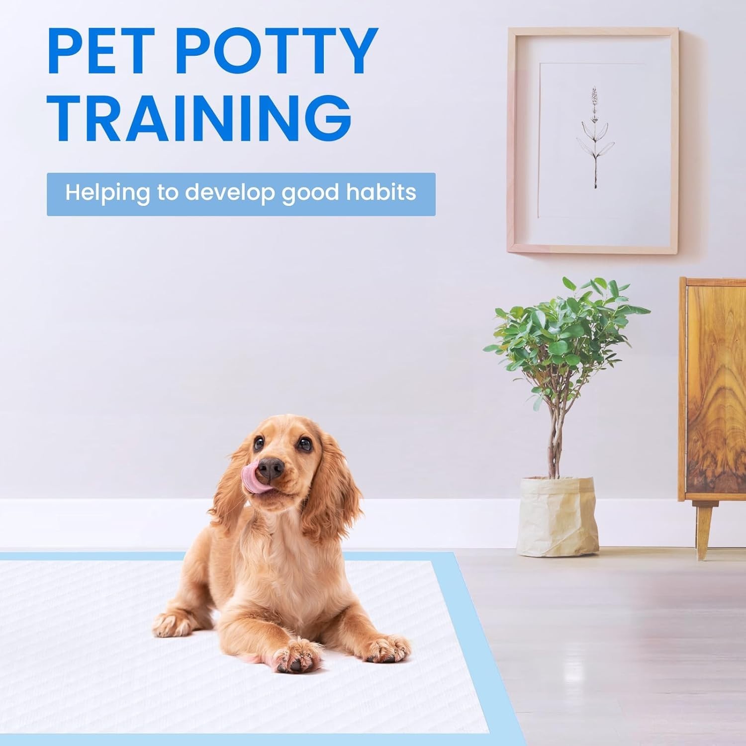 Leak-Proof Dog Pee Pads 22×23 – Ideal for Training & Travel, 30 Count