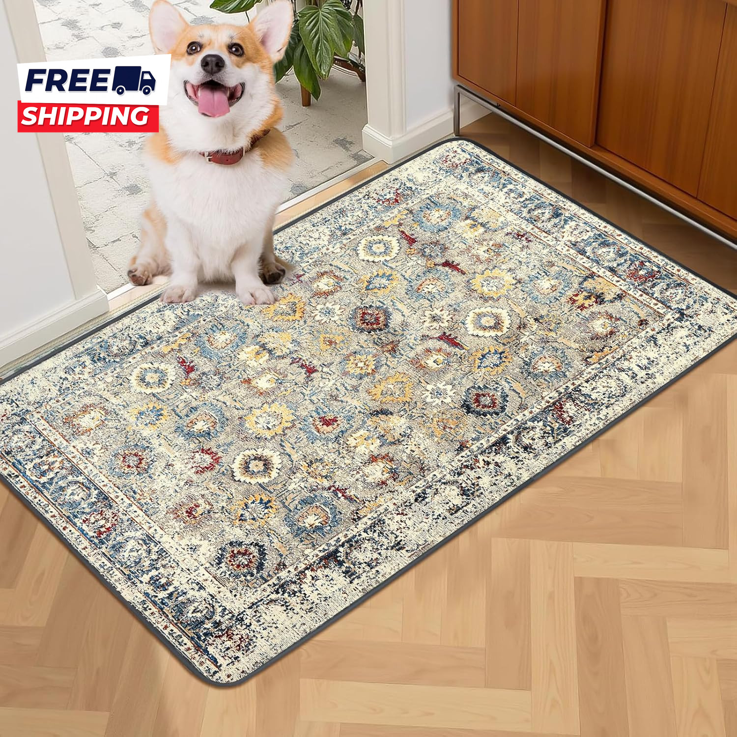 Washable Pee Pad for Dogs 32″ X 24″ Reusable Puppy Pads Waterproof Dog Rugs