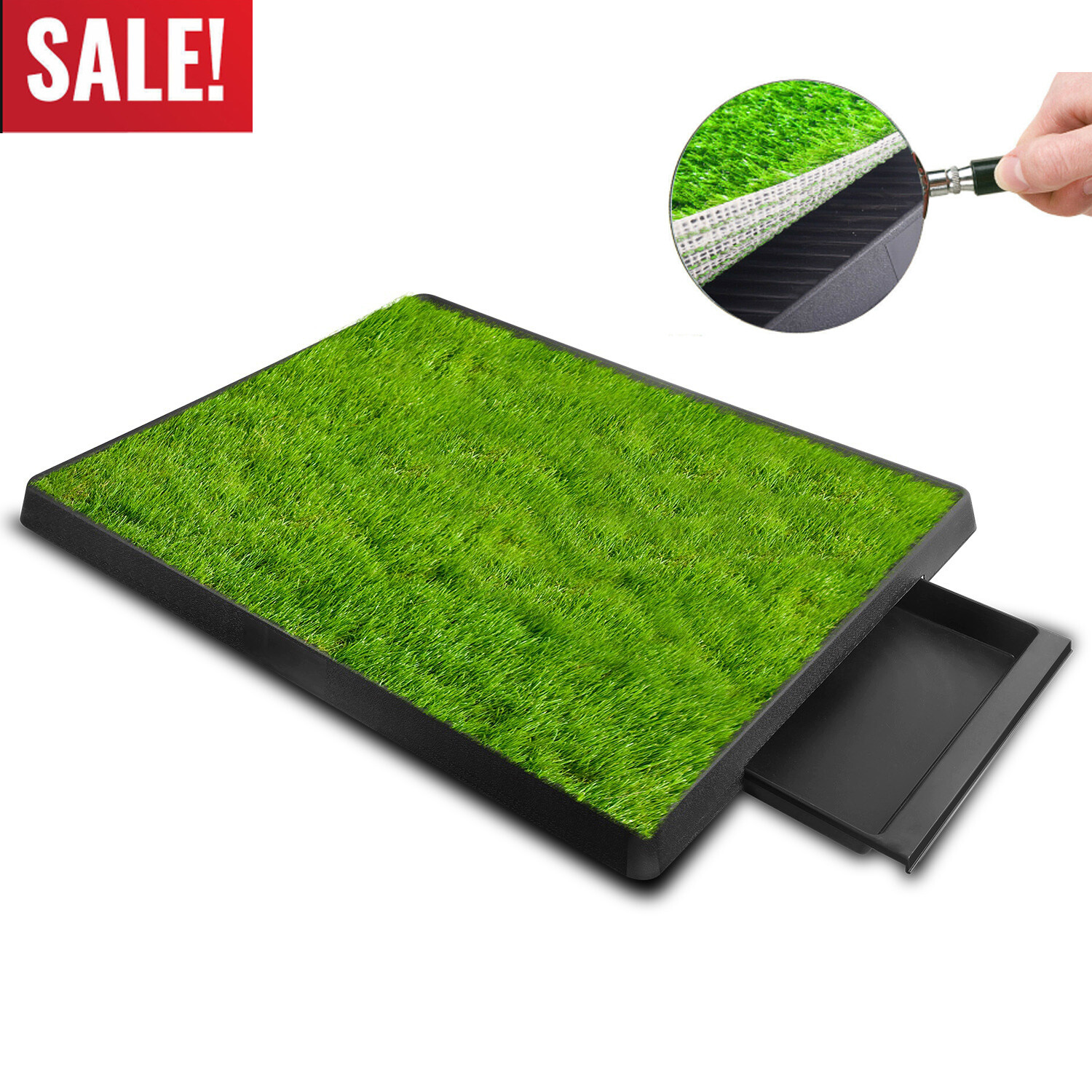 Puppy Dog Pets Potty Indoor Training Pee Pad Mat Tray Dogs Grass House Toilet US