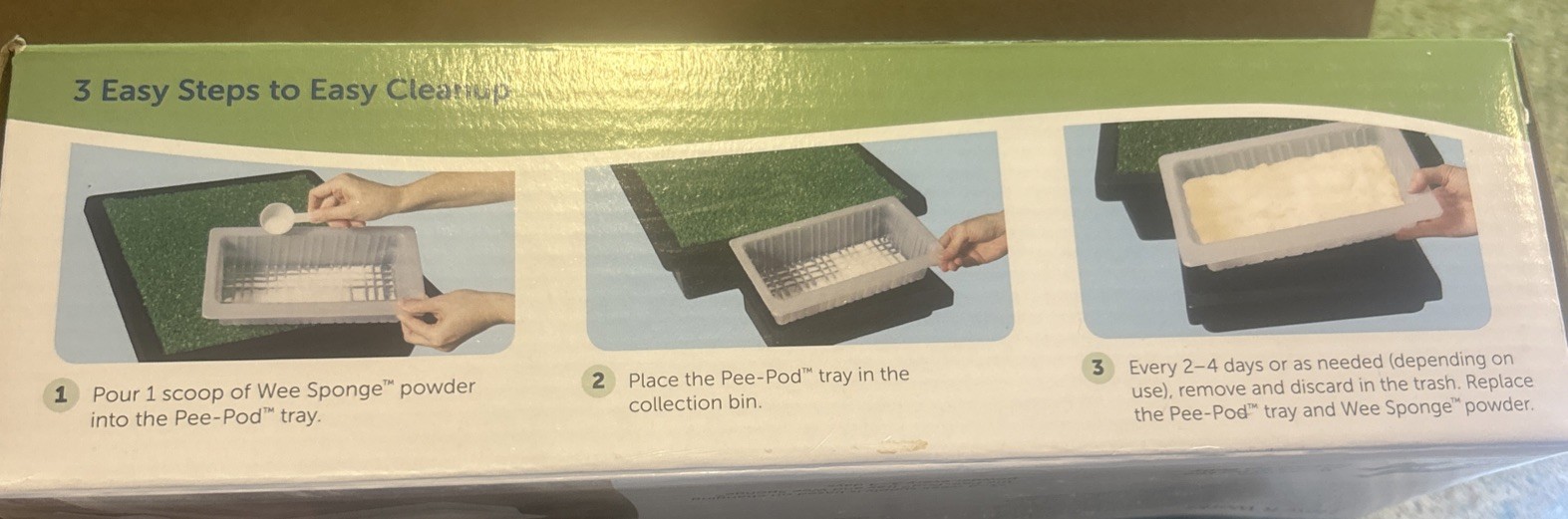 Pet safe Petloo Pe-Pod With Wee Sponge Urine Disposal Kit 7 Trays New