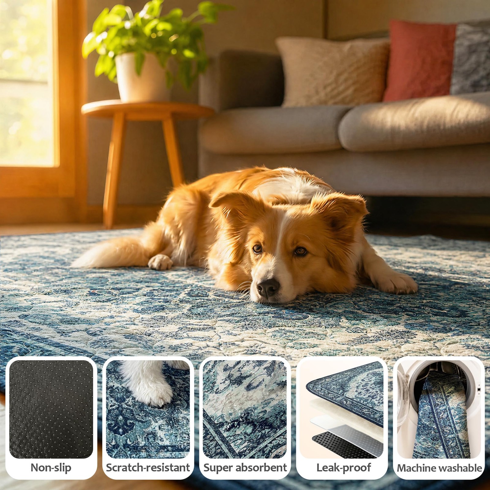 Washable Pee Pads for Dogs, Reusable Puppy Potty Training Pads, Ultra-Absorbe…