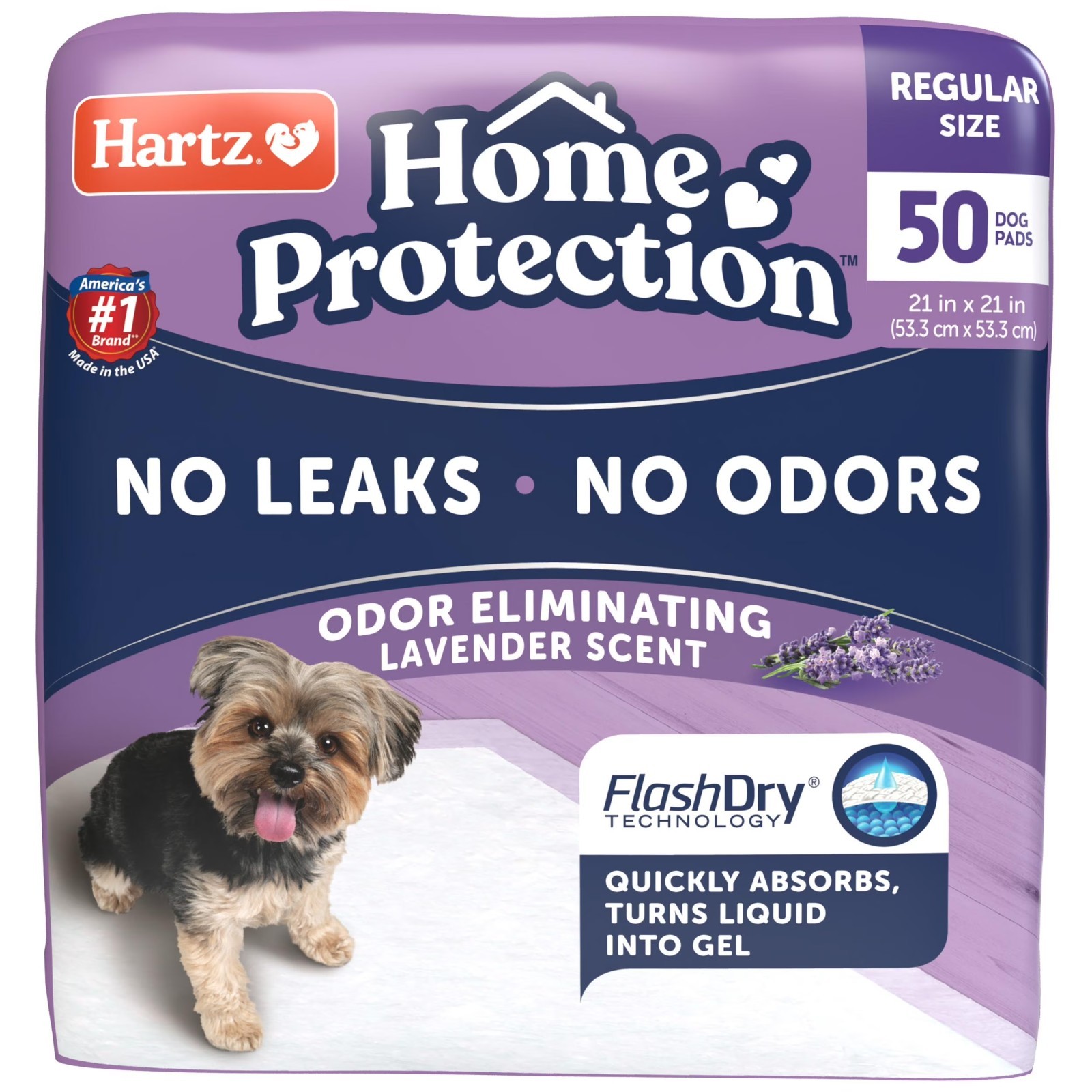 Dog Pads 21 x 21 Inch Super Absorbent Odor Eliminating Lavender Scented No