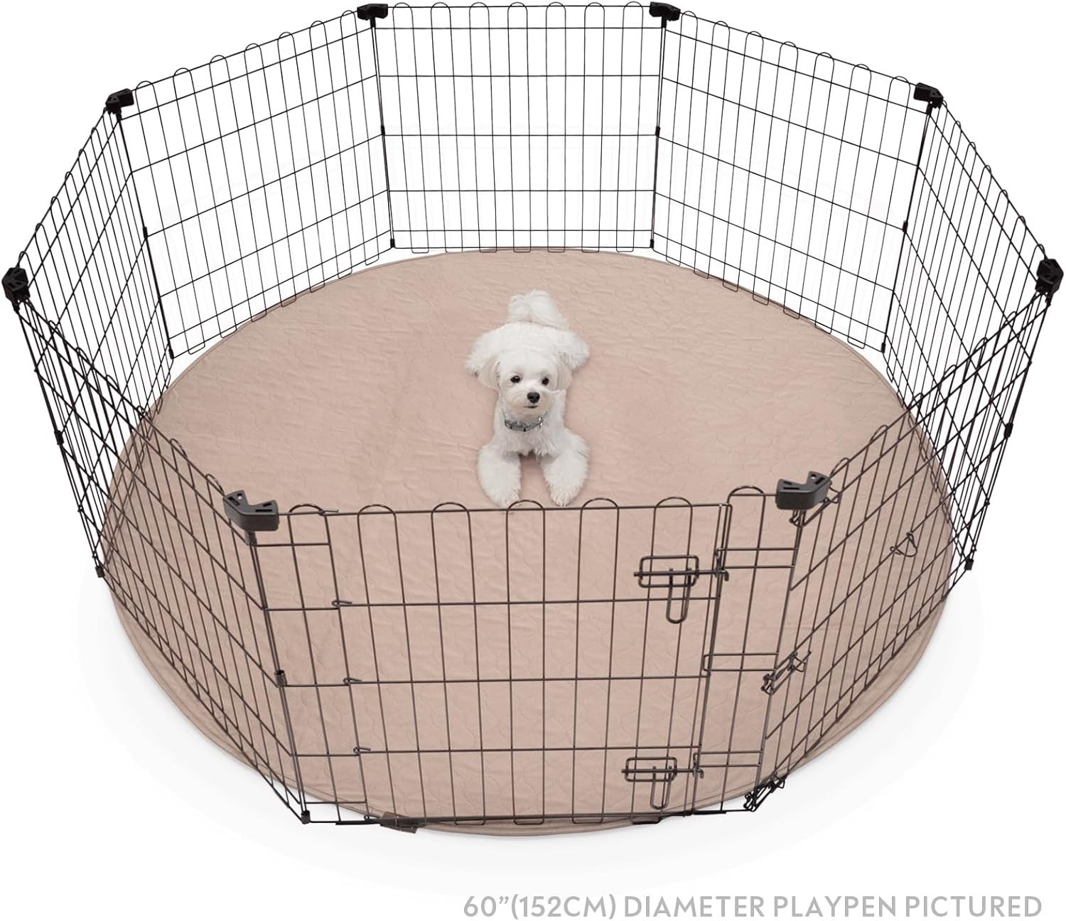 60 Inch Round Washable Dog Pee Pad Extra Large Waterproof Training Mat