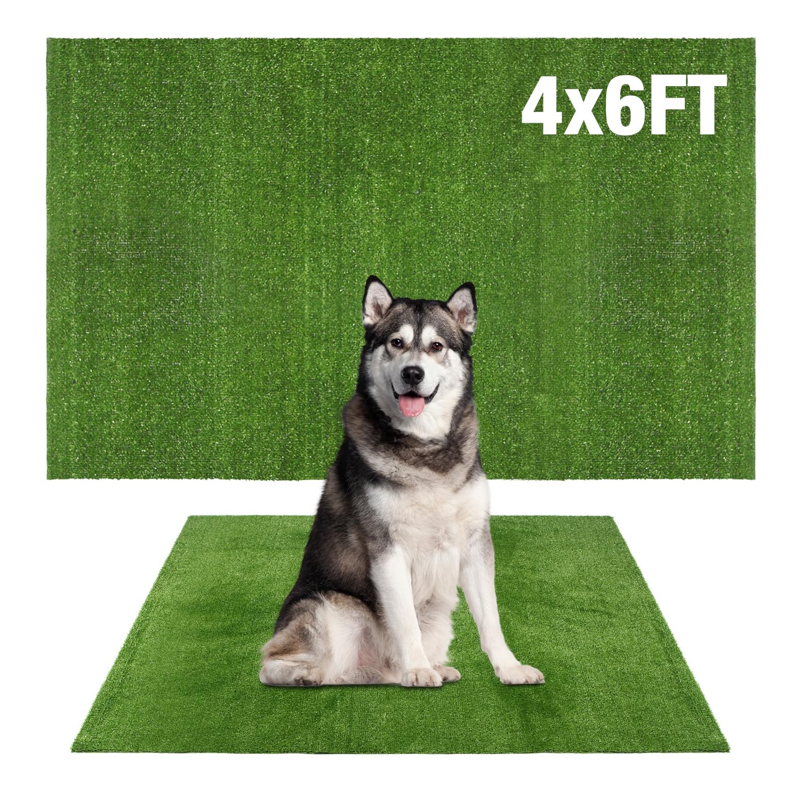Artificial Grass Pad for Dogs Potty, 4FTX6FT Pets Fake Grass Pee Pads, Turf G…