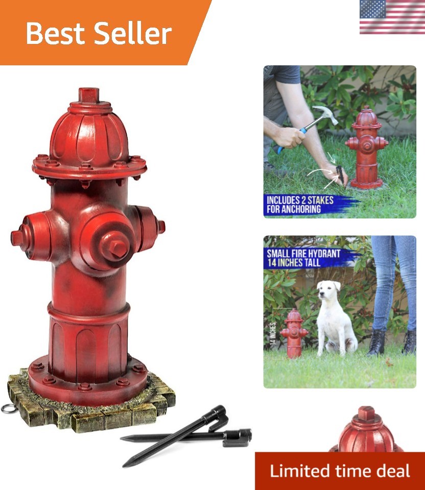 Durable Resin Fire Hydrant Statue for Effective Dog Potty Training Outdoors