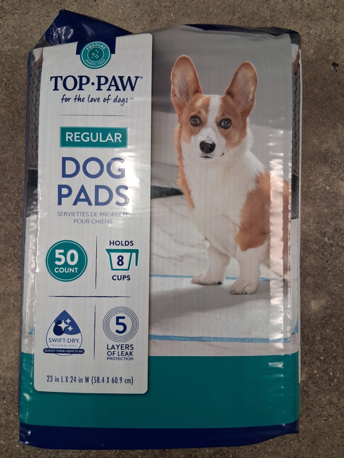 Top Paw Regular Training Pad 50 Count 23×24 Swift-Dry 5 Layers