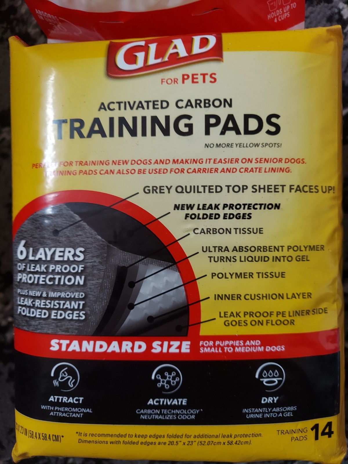 2PC 14ct Dog Training Pad Crate Pad 23″ X 23″ – Super Absorbent 28 Pads Total FS