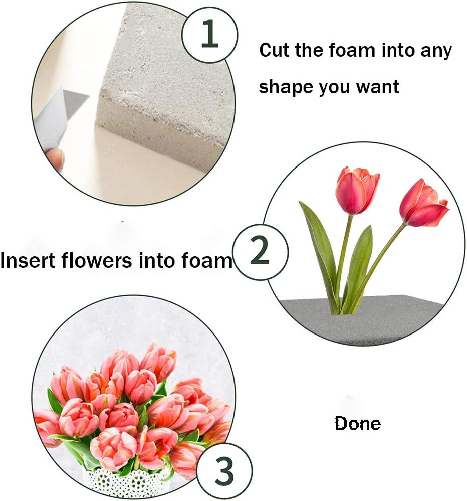 CCINEE Dry Floral Foam Bricks,Florist Foam Blocks Supplies for Artificial Flower