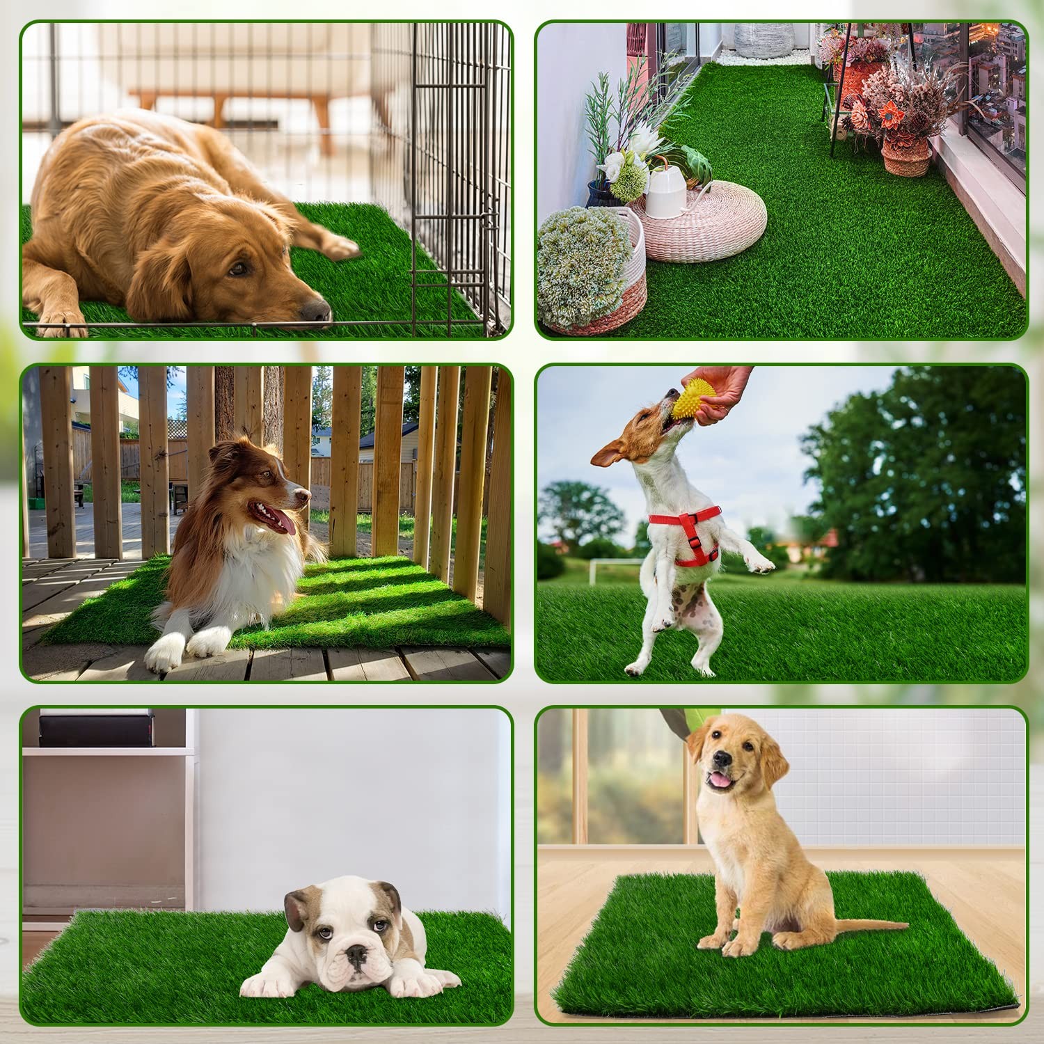 Grass Pad for Dogs 39.3 x 31.5 inches Strong Absorbency 39.4×31.5 Inch, Green