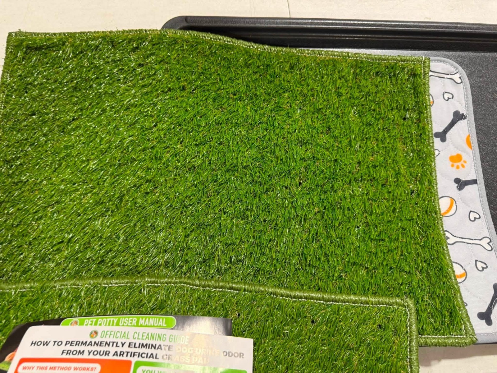 Dog Grass Pad with Tray Large, 24″x16″, 2 Reusable Artificial Turf for Dogs P…