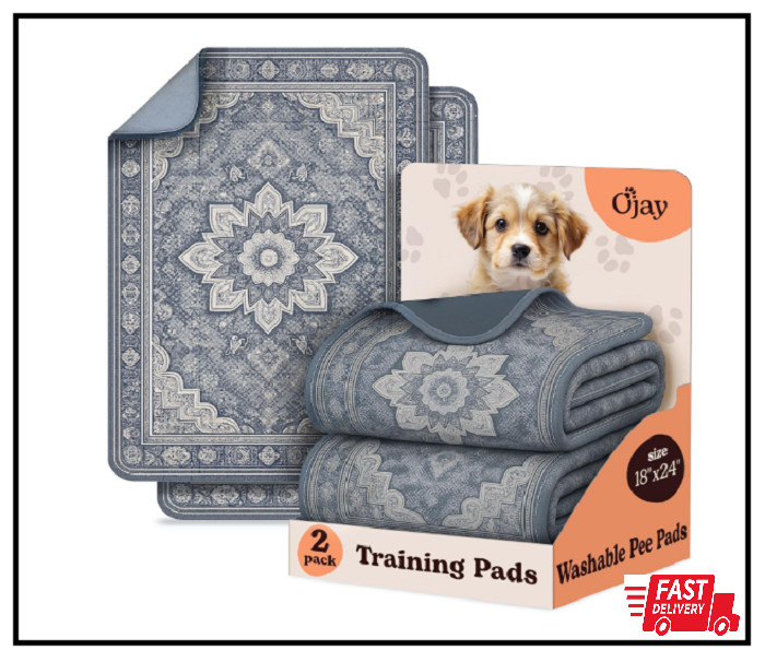 2 Pack Washable Dog Pee Pads Waterproof Non Slip Training Pads