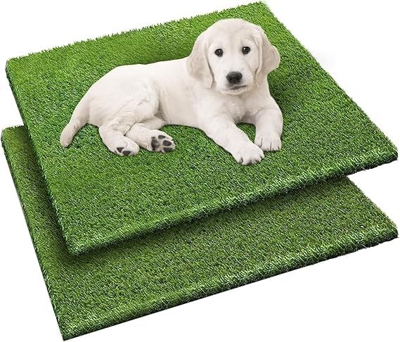 2 Pack Grass Pee Pads for Dogs Potty, Reusable Artificial Grass Mat for Puppy &