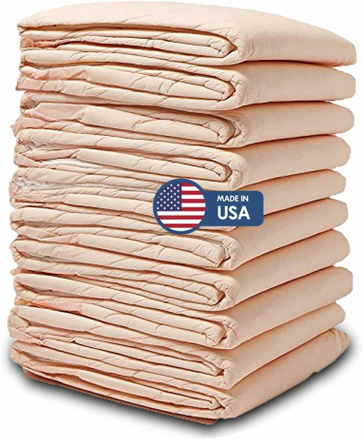 100 30×36 SUPER ABSORBENT Quilted Embossed Incontinence Bed Pads MADE IN THE USA
