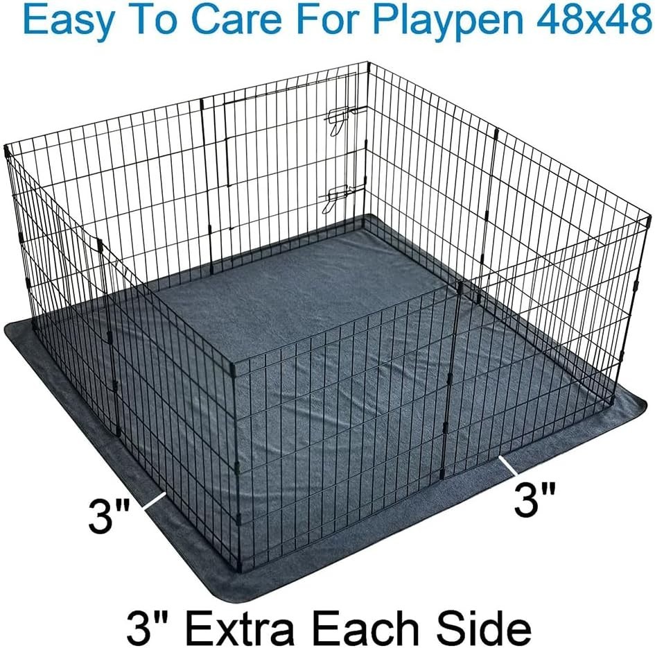 2PCS 54″ x 54″ Non-Slip Washable Dog Pee Pads, Waterproof Training Mats