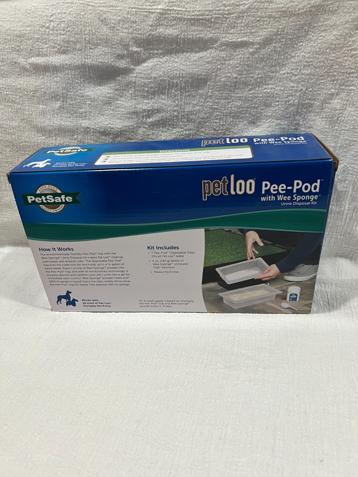 Pee Pod Pack of 7 Disposable Trays, Sponge Wee powder & Scoop PetSafe