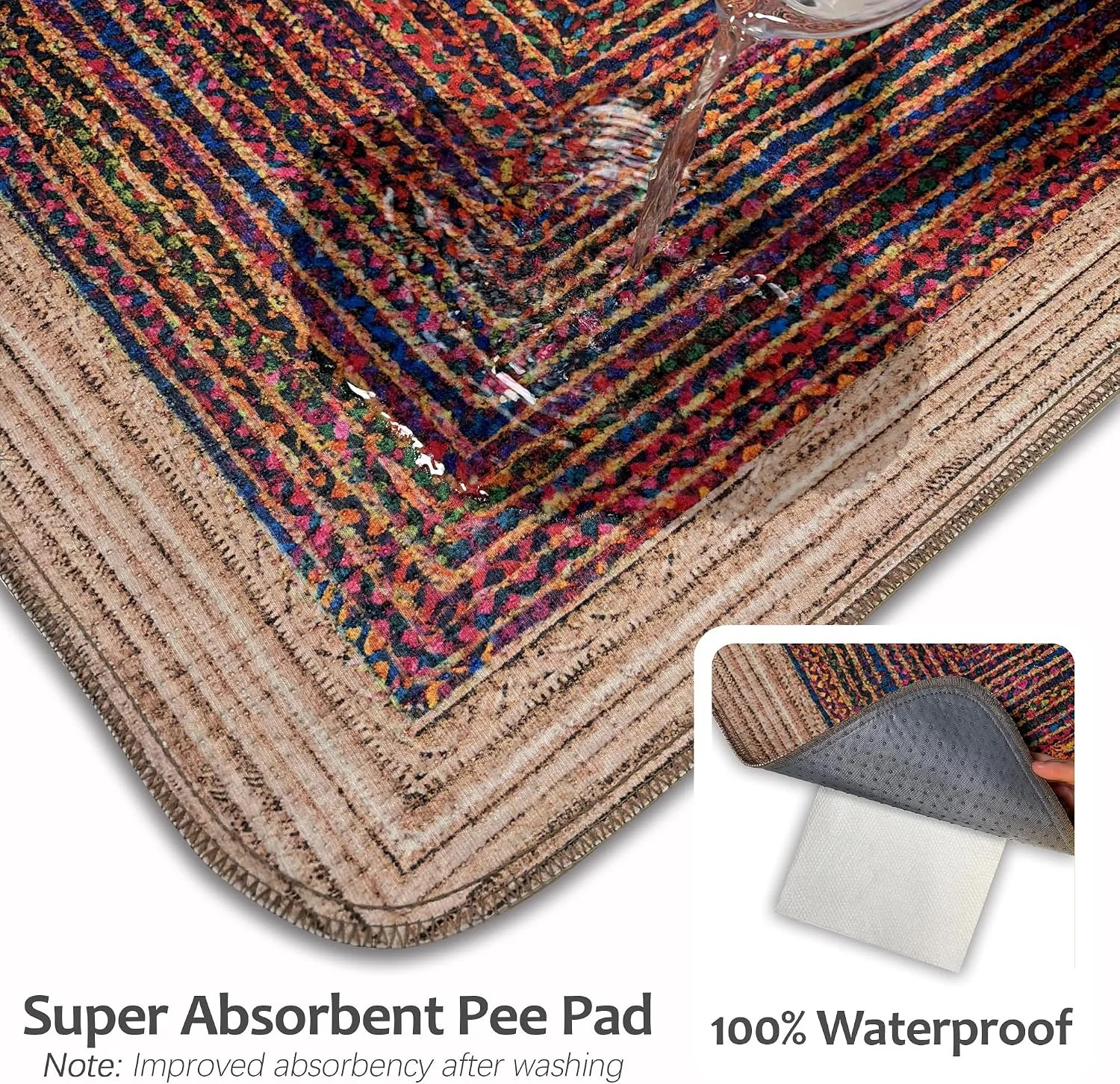 Washable Pee Pads for Dogs, 2Pack Reusable Puppy Pads, Super Absorbent & Leakpro