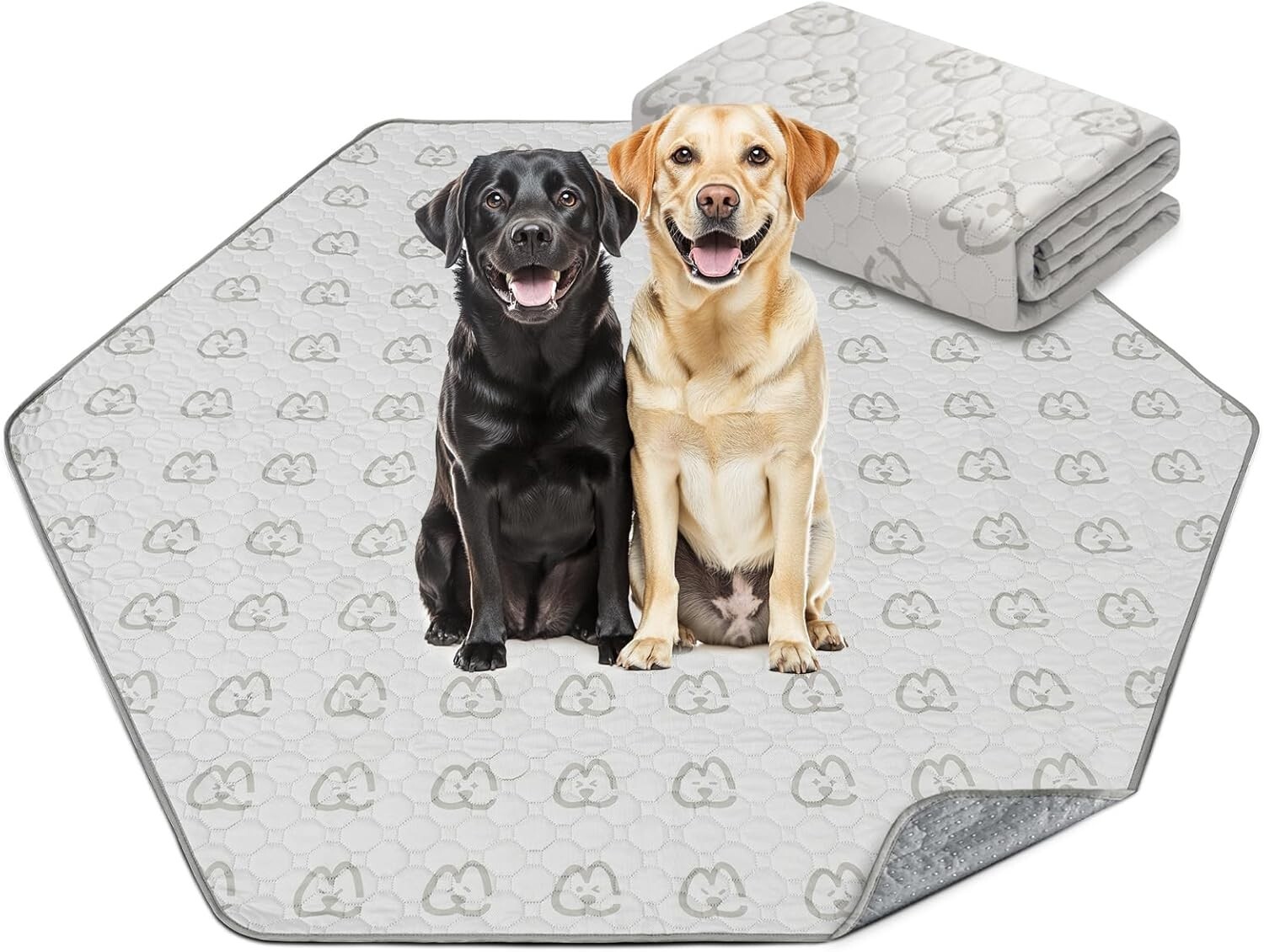 FXW Reusable Washable Dog Pee Pad 60″x55″ Durable Eco-Friendly Training Mat