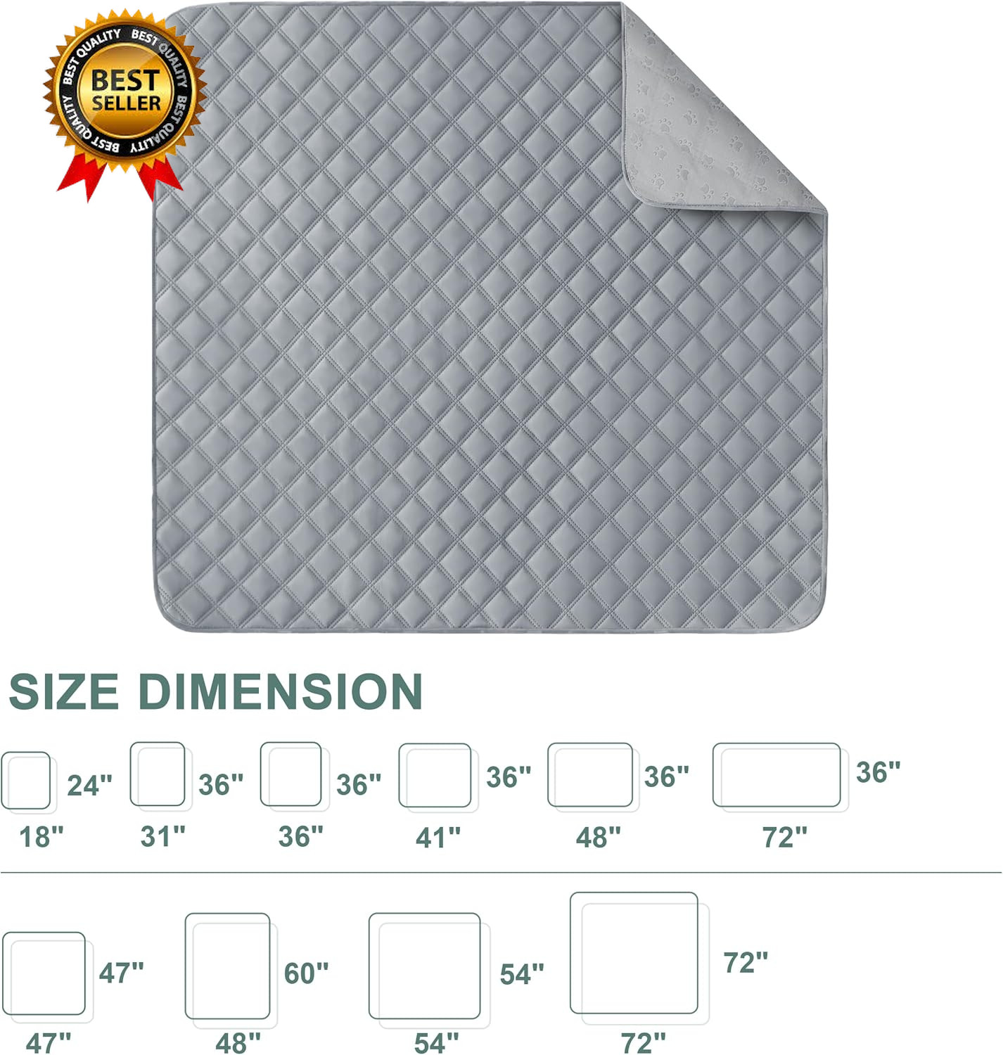 Reusable Washable Pee Pads for Dogs Large Extra Large 36 X 41 2 Pack…