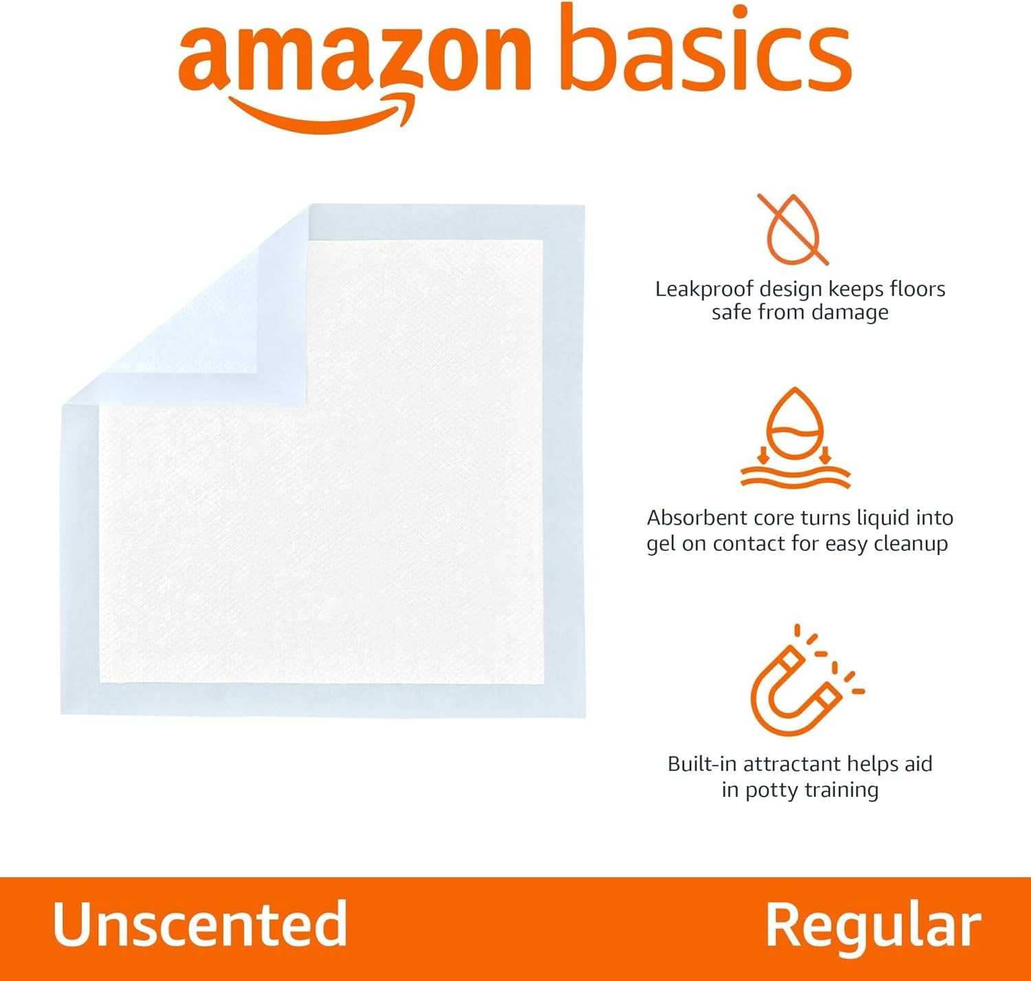 Super Absorbent, Quick-Dry Surface, Potty Training, Regular (22X22″), 100 Count