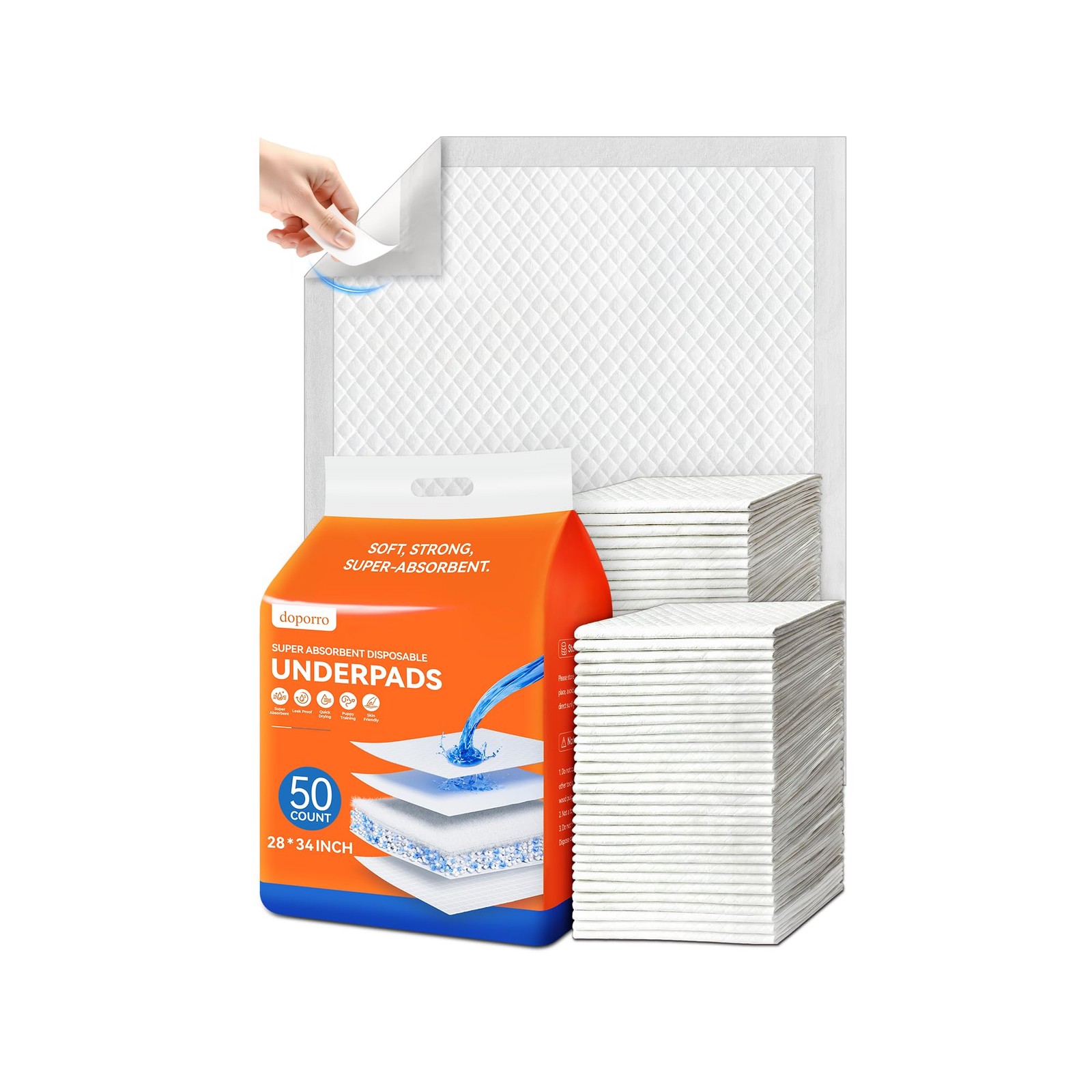 X-Large Disposable Puppy Potty Pads – Super Absorbent & Leak Proof 50 Count