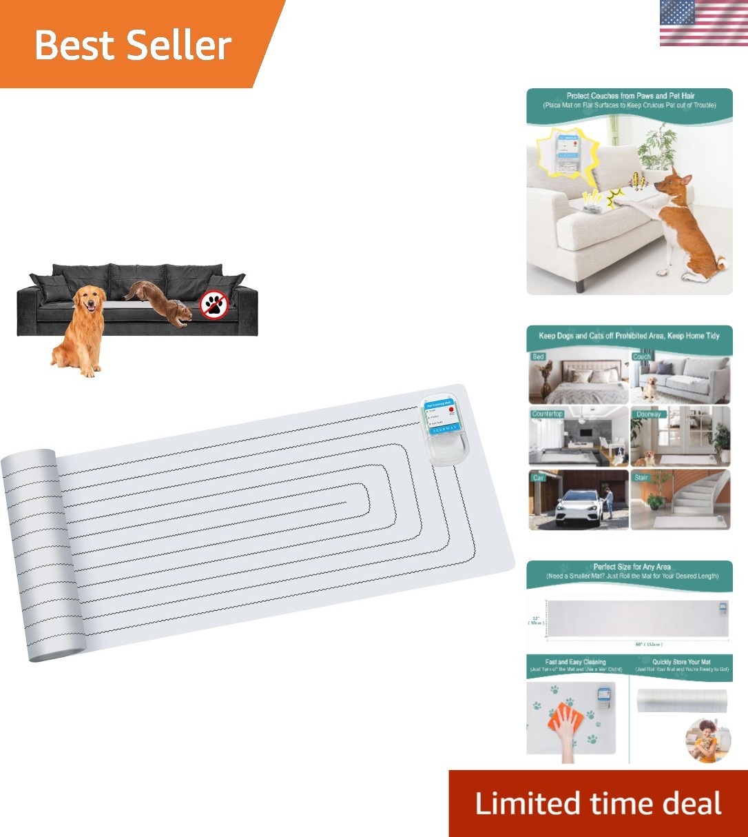 Versatile Indoor Pet Shock Mat – 3 Training Modes for Gentle Behavior Control