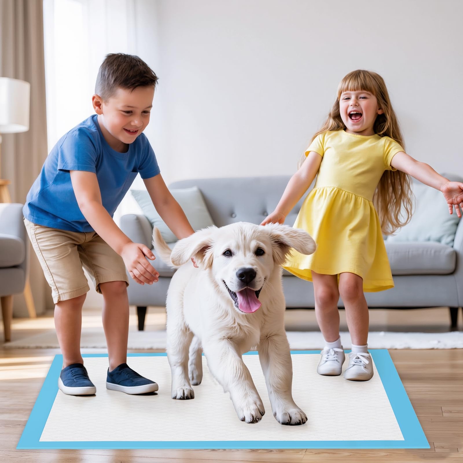 JollyMate 28″x34″ Dog Pee Pads Extra Large, 30 Pack 28″x34″(30 Packs), Blue