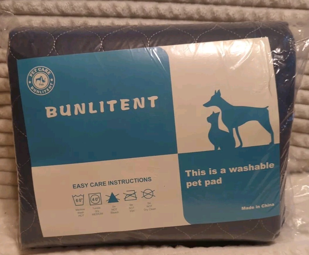 Bunlitent Washable Pet Pad 72*72 Dark Gray 1 Pack