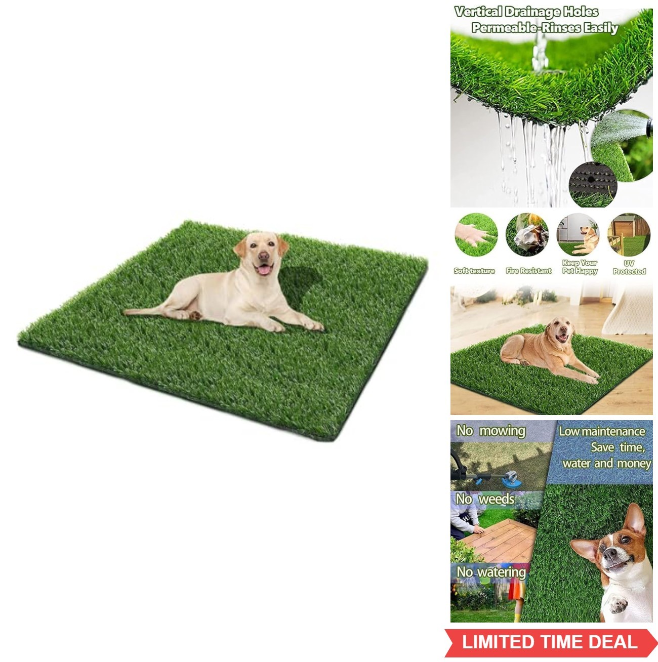 Dog Grass Pad 51×31.5 Inch Fake Artificial Grass Pee Pad for Potty Training