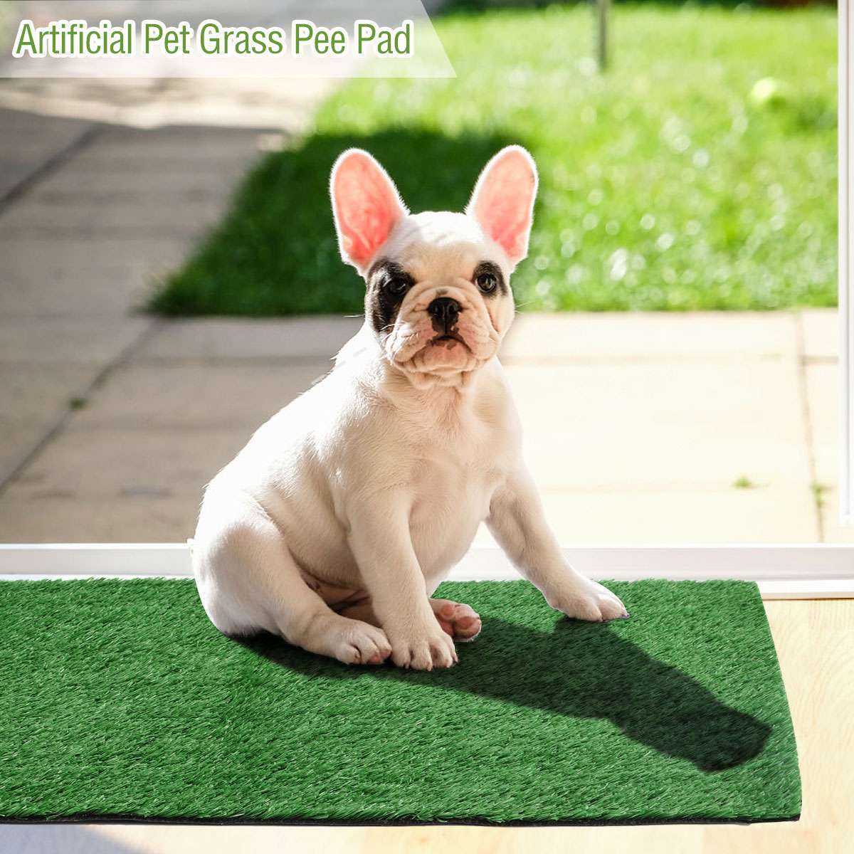 Dog Pee Training Pet Pee Pad Artificial Grass Mat For Indoor Outdoor 51 x 40cm