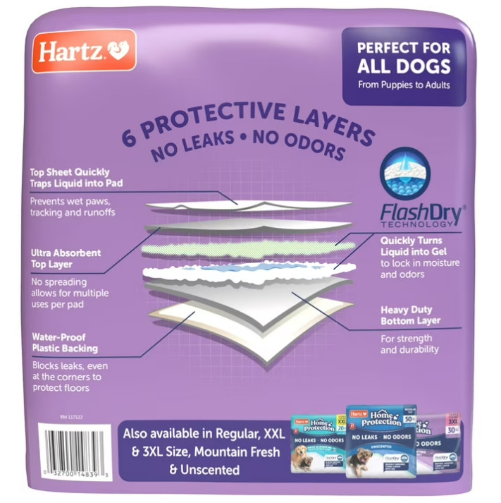 (2 pack) Hartz Home Protection Super Absorbent Odor Eliminating Lavender Scented