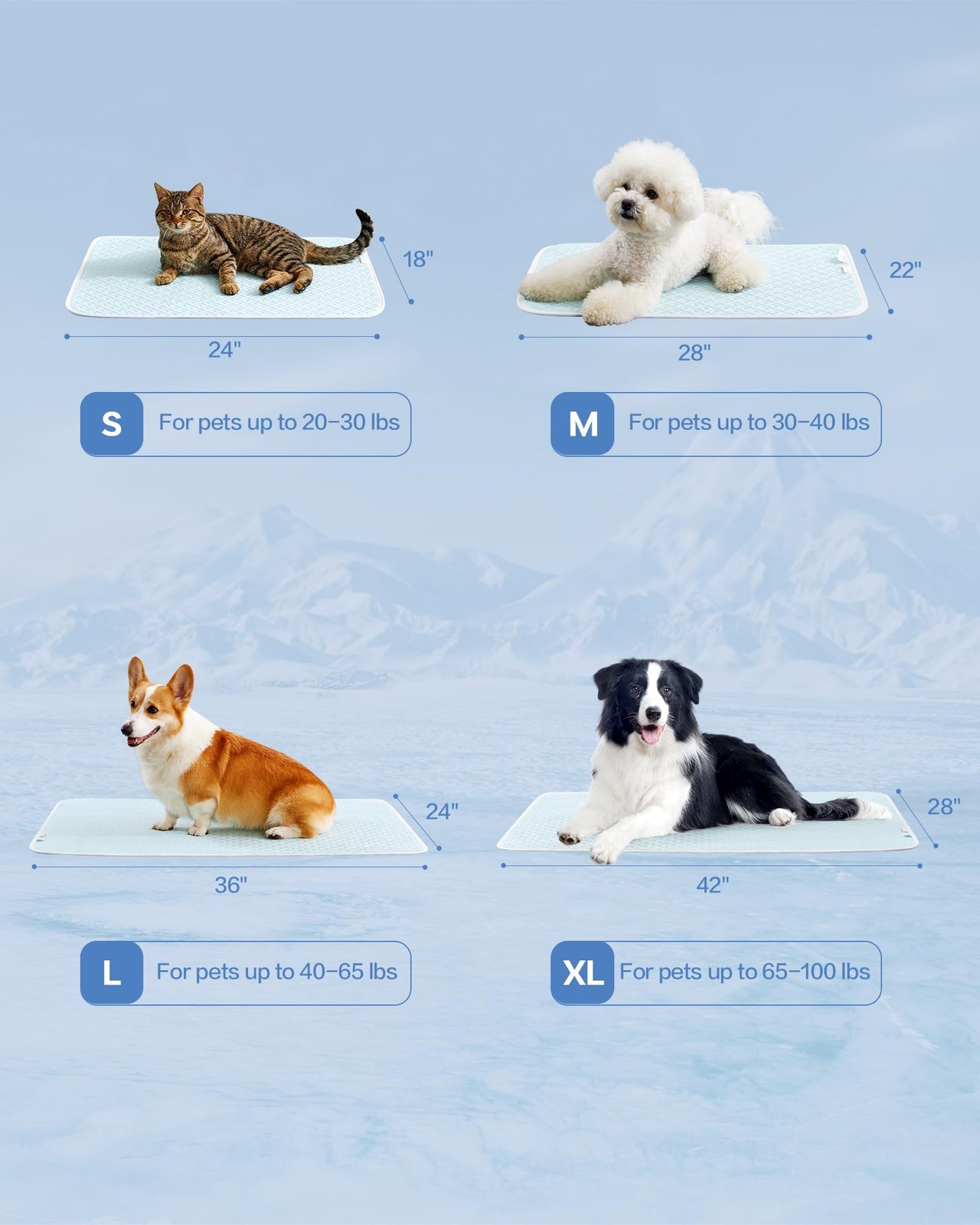 Cooling Mat for Dogs Q-Max 0.5 Thin Breathable Cooling Crate Pad for Indoor O…
