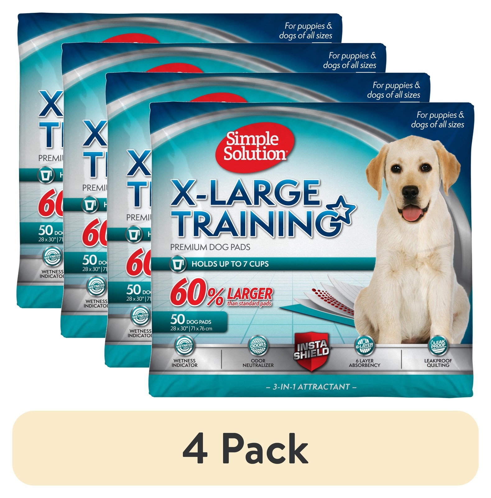 Super Absorbent Training Pads Dogs XL 28″ x 30″ 50 Count