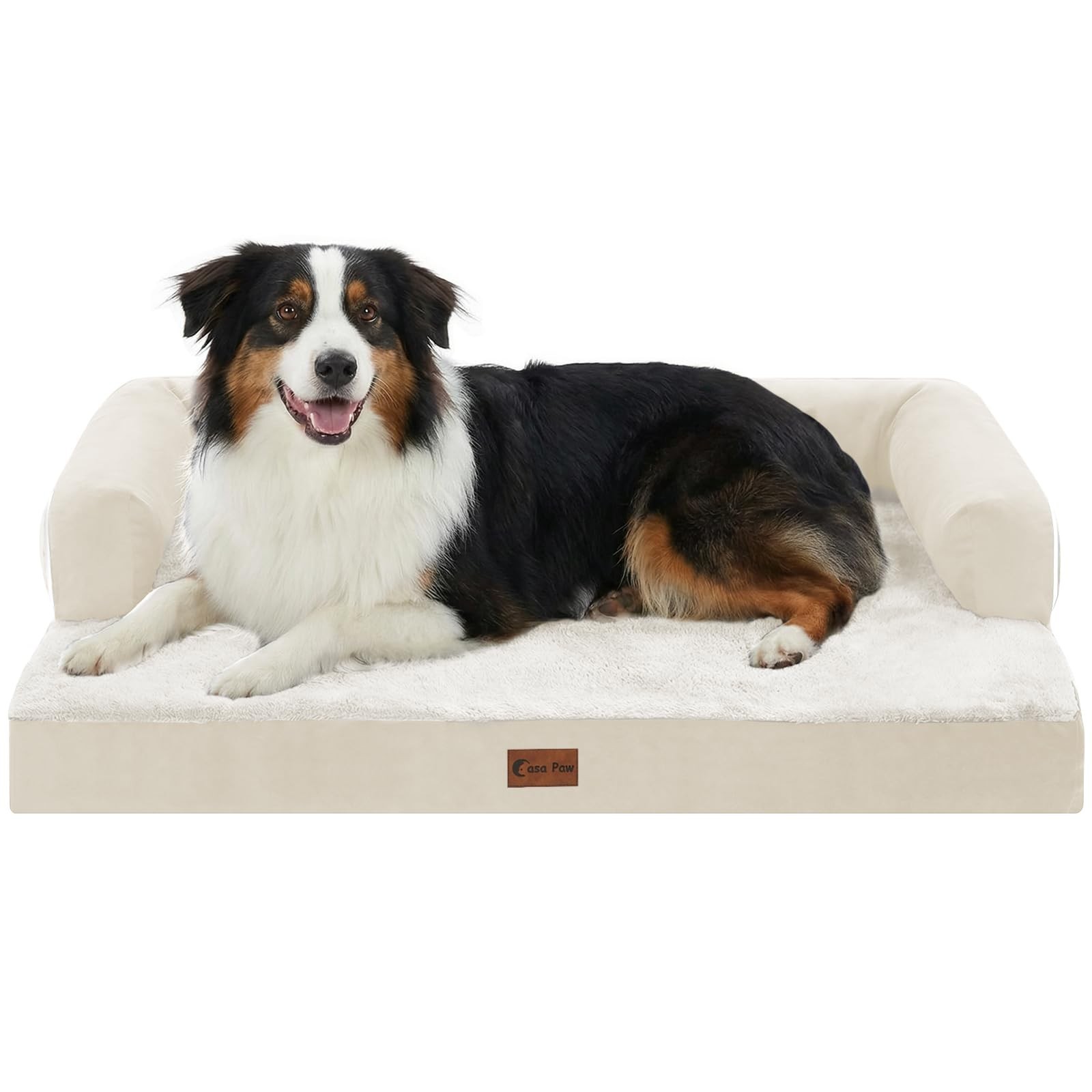 Orthopedic Dog Bed 35x22in Beige, Waterproof & Washable | Orthopedic support,…