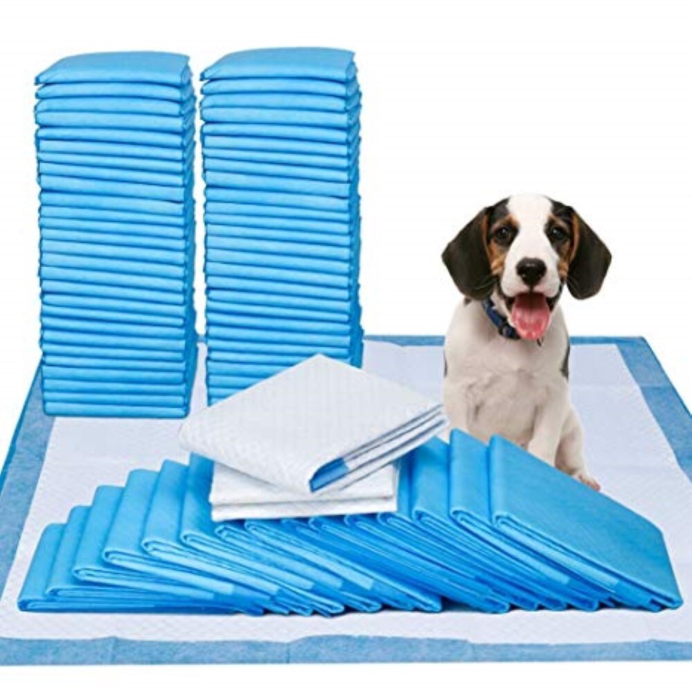 Puppy Pads 17×24″ Super Absorb 5-Layer Quilted Gel + Baking Soda 8-10hrs Reuse