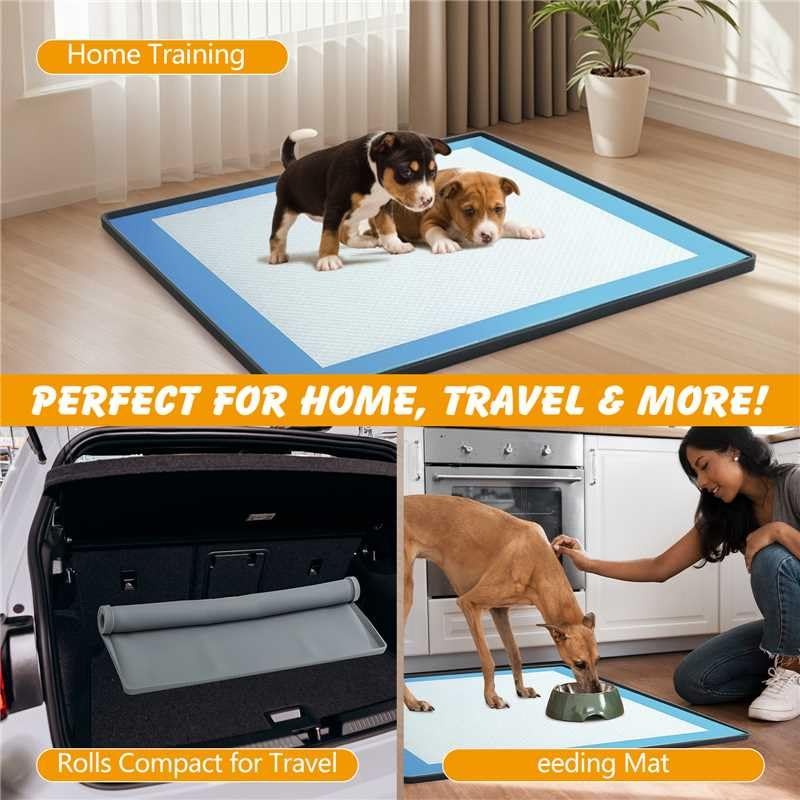 Silicone Dog Pee Pad Holder for Standard 24×24 in Pads, Non-Slip Leak-Proof P…