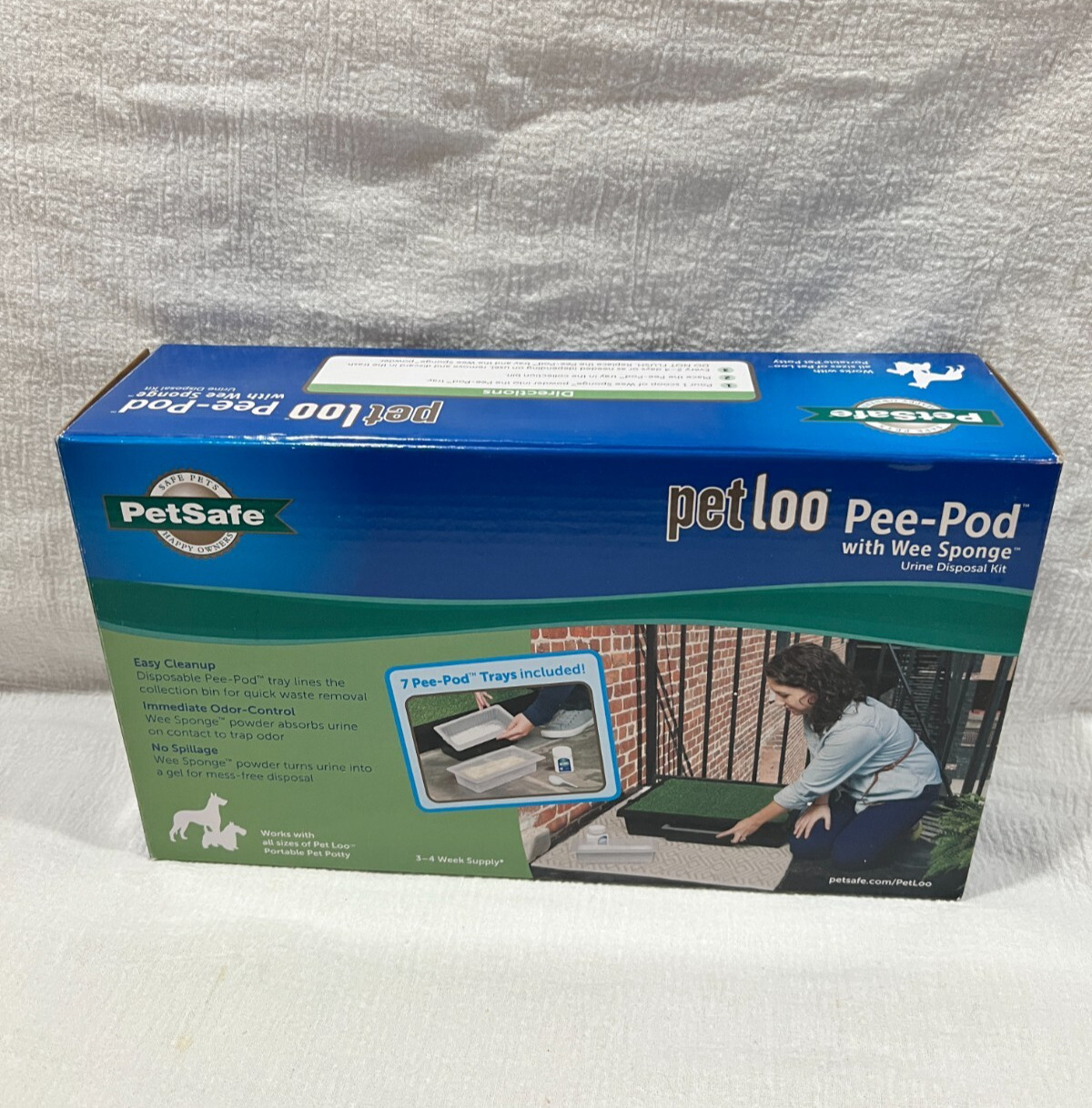 Pee Pod Pack of 7 Disposable Trays, Sponge Wee powder & Scoop PetSafe