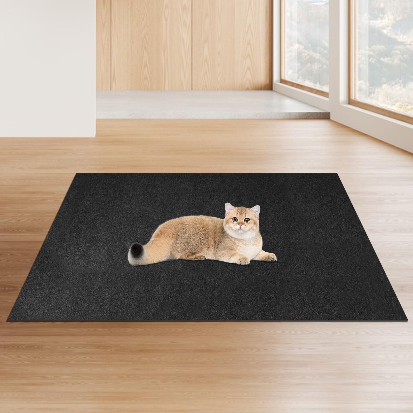 Dog Playpen Mat, Crate Pad Liner for Kennel Training Under 29″×48″, Black
