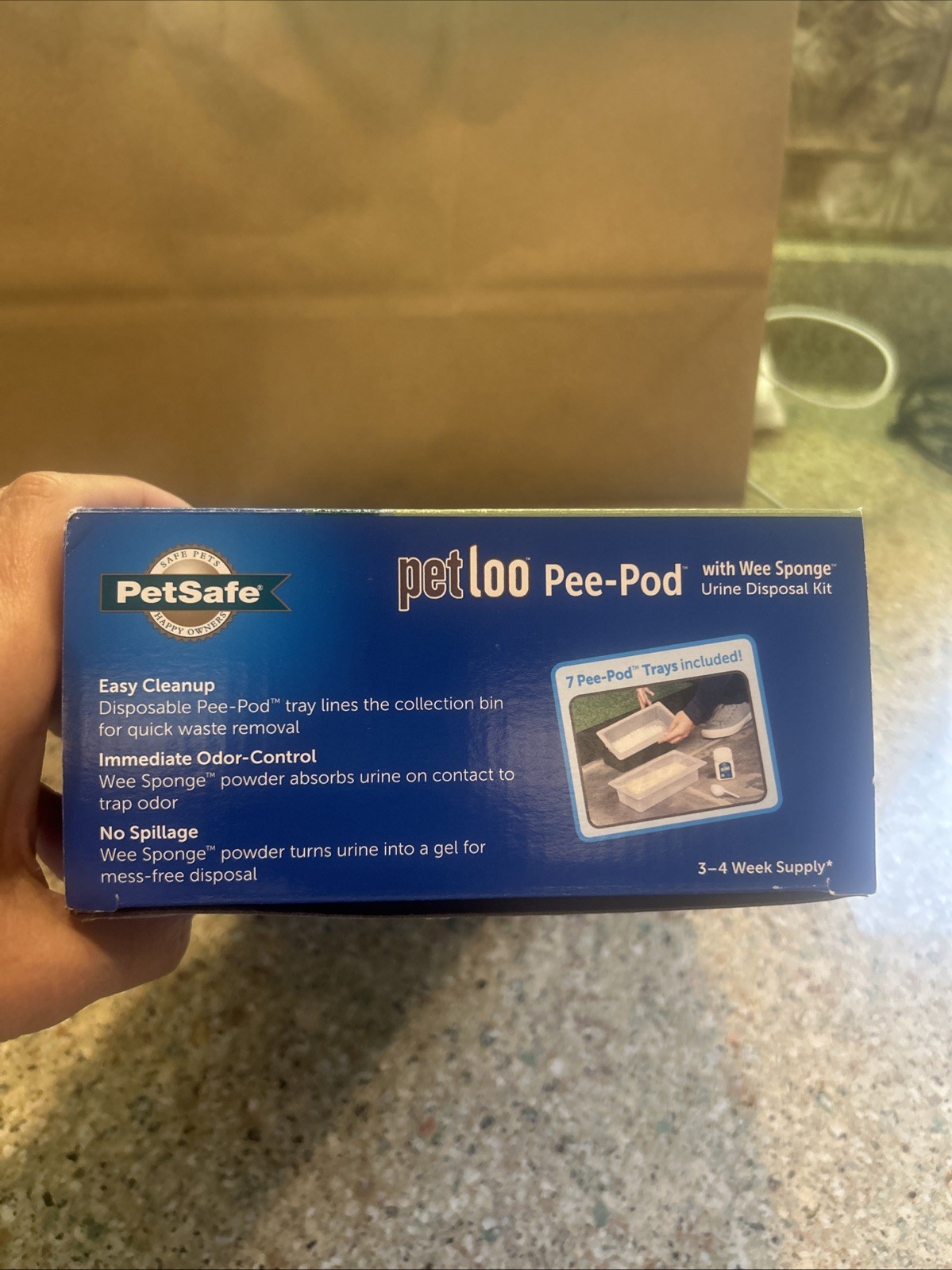 Pet safe Petloo Pe-Pod With Wee Sponge Urine Disposal Kit 7 Trays New
