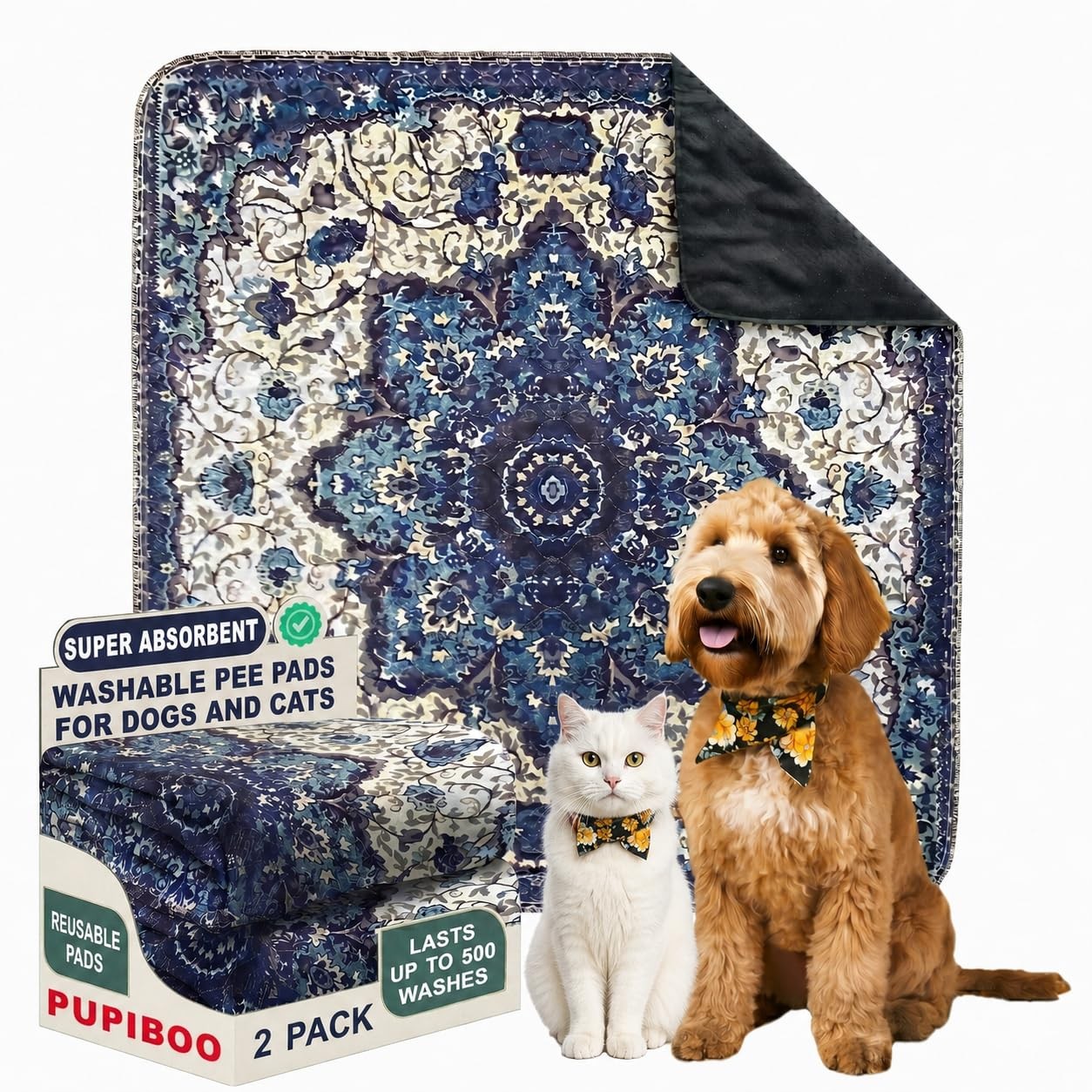 Washable Pee Pads for Dogs and Cats – Super Absorbent Reusable Puppy Training…