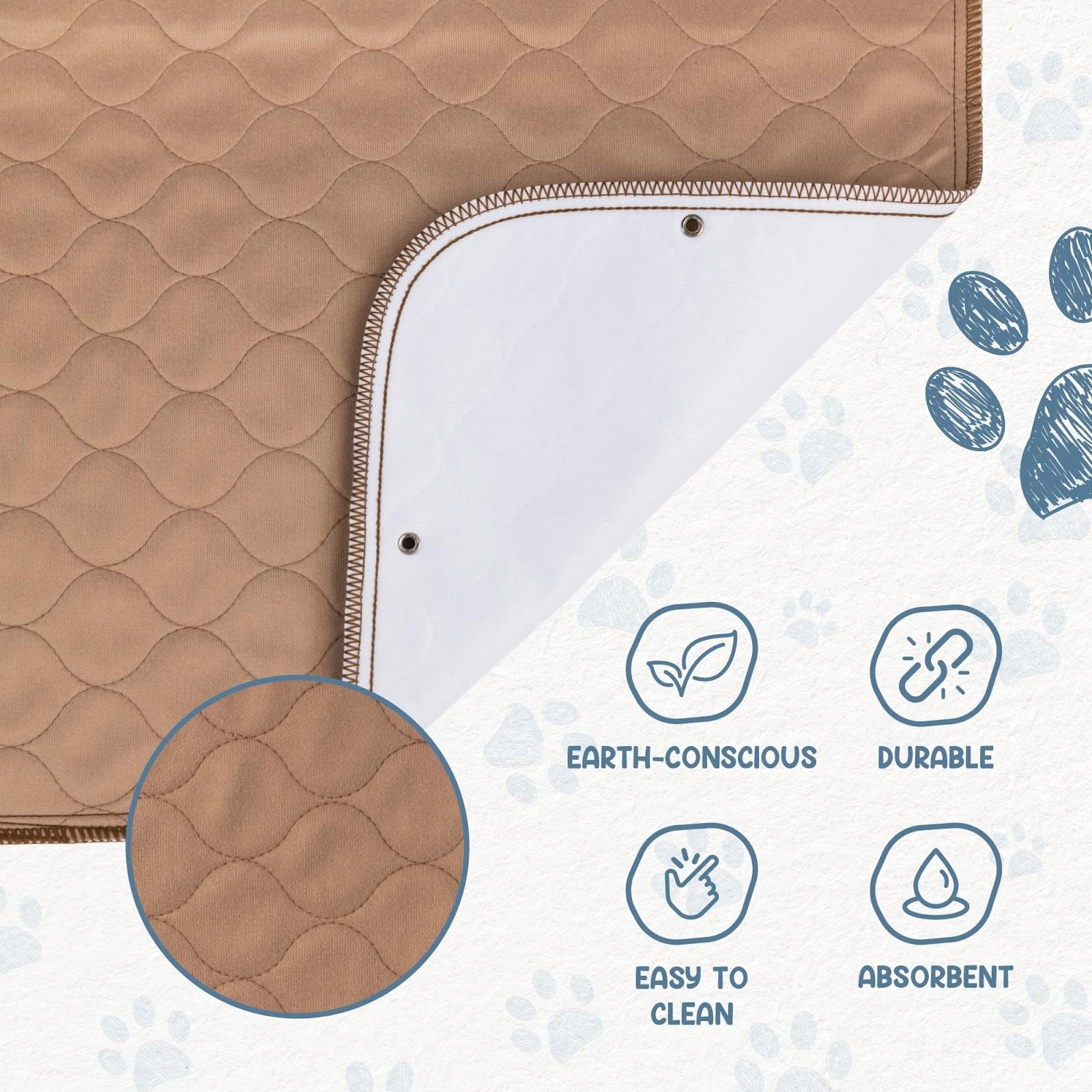 EZwhelp Reusable Dog Pee Pads for Dogs – Waterproof Puppy Potty Training Pee Pad