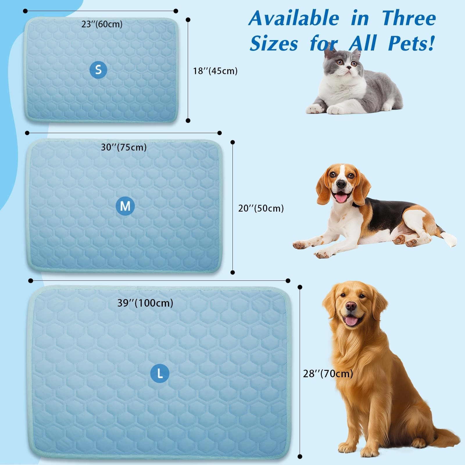 Cooling Mat for Dogs & Cats, Thick Breathable Dog Cooling Mat Q-MAX 0.45 | Ch…