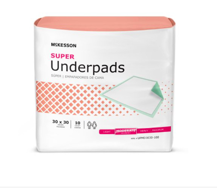 100 30×30 McKesson ULTRA Thick Heavy Dog Puppy Training Pee Pads Underpads