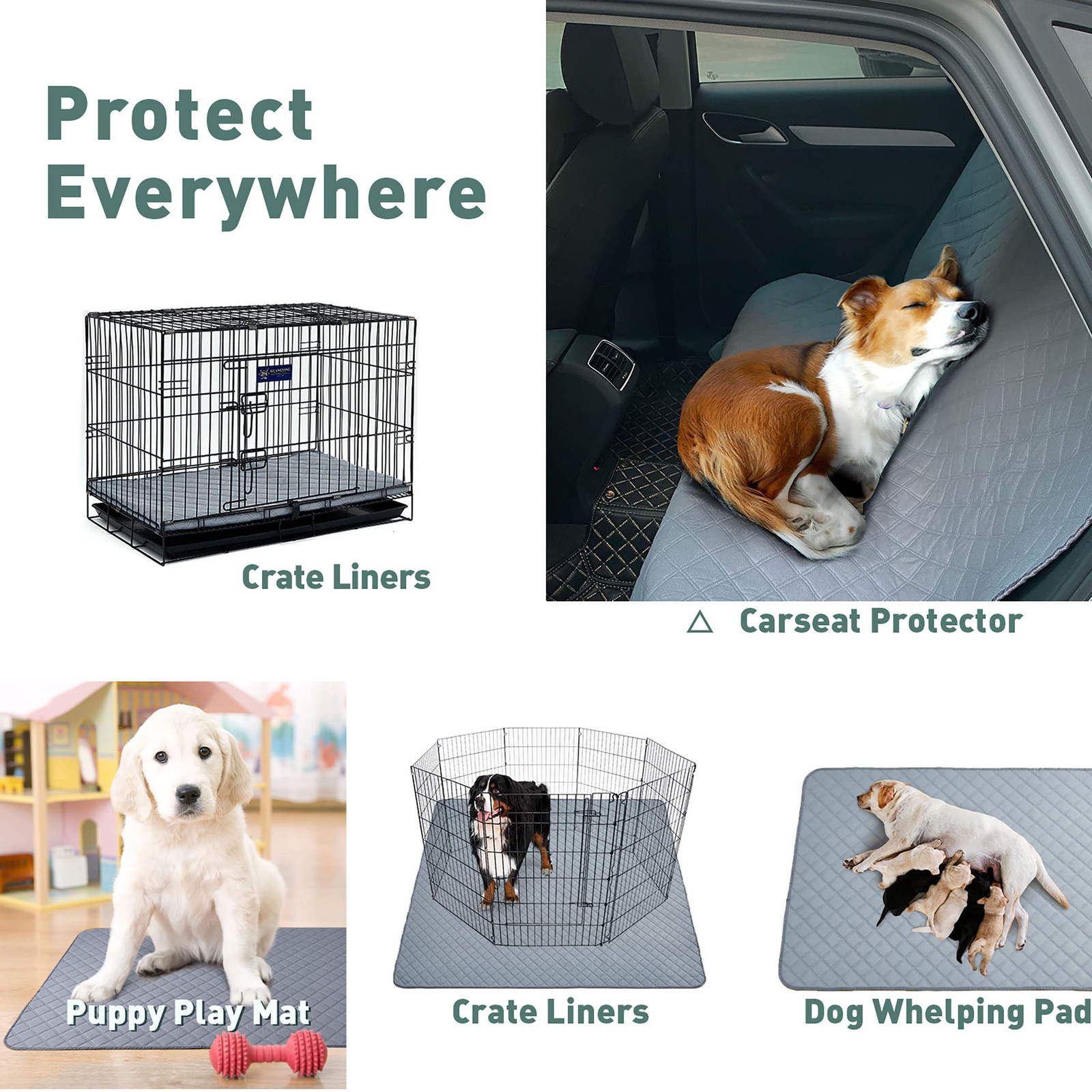 Reusable Washable Pee Pads for Dogs Large/Extra Large 36” x 41” 2 Pack, Abs…