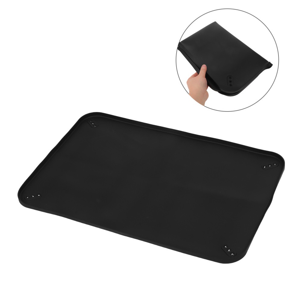 Durable Black Silicone Pet Pad Holder Tray for Reusable Puppy Pee Pad Training