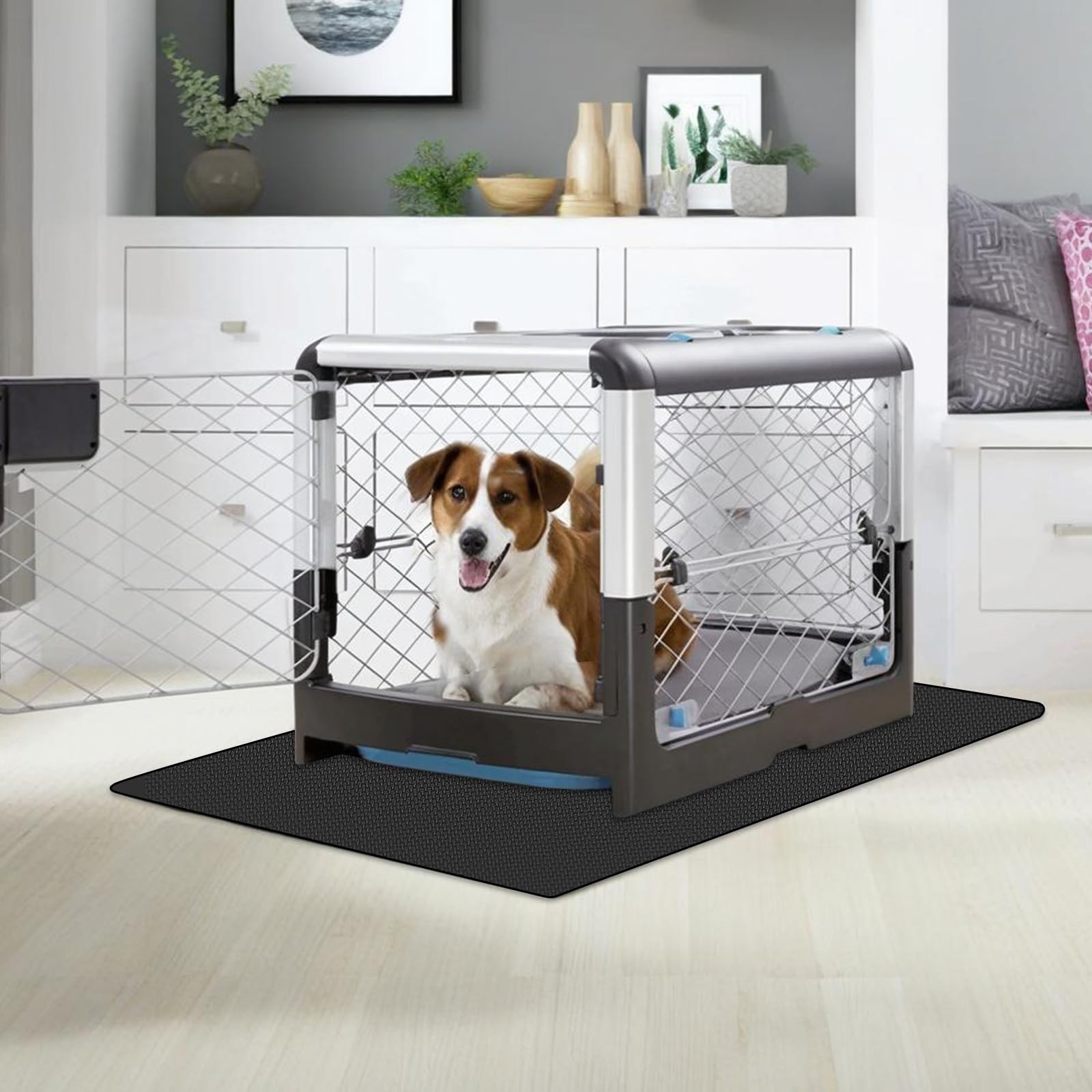 Dog Crate Mat Liner，Washable Pee Pads , Absorbs Urine – Waterproof Under Mat …