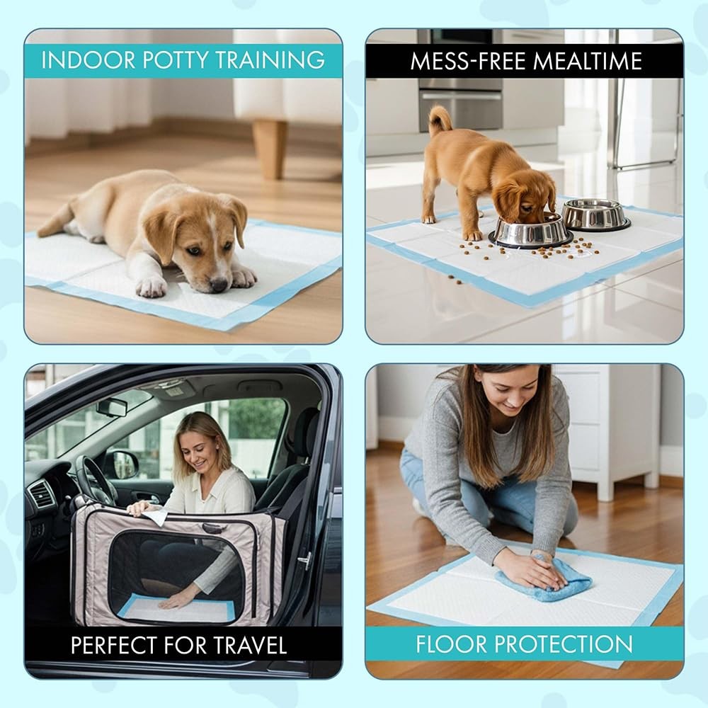 Puppy Pads 100 Count – 23.6″ x 23.6″ – Super Absorbent Pee Pads for Dogs – Pr…