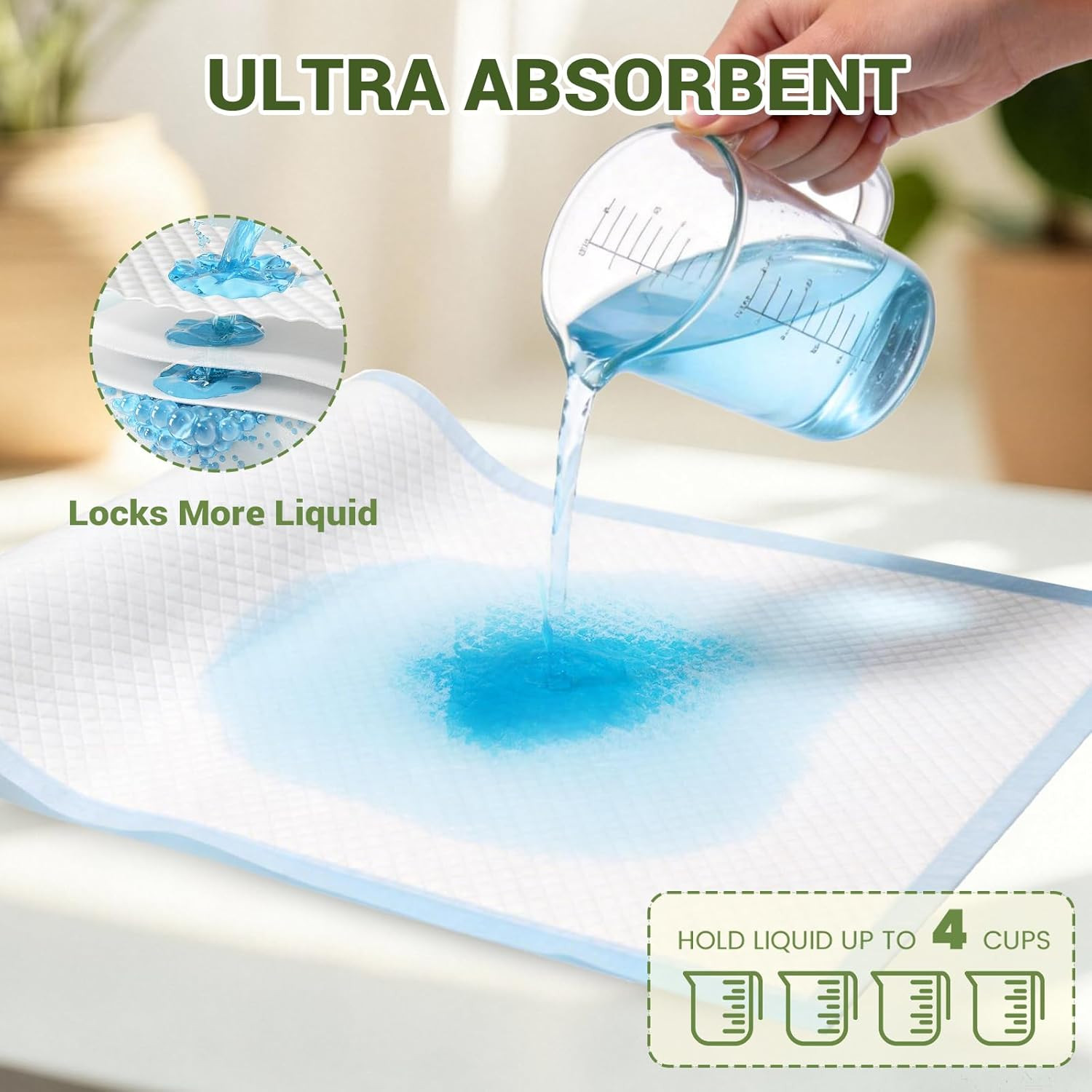 100 Count Premium Puppy Pads, 22″X23″ Dog Pee Pads – Ultra-Soft Heat-Sealed, -La