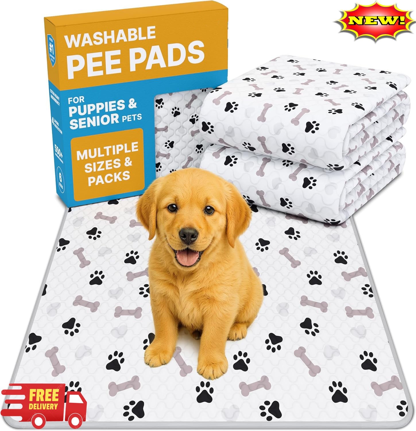 Empapadores lavables para perros – Empapadores impermeables reutilizables para c